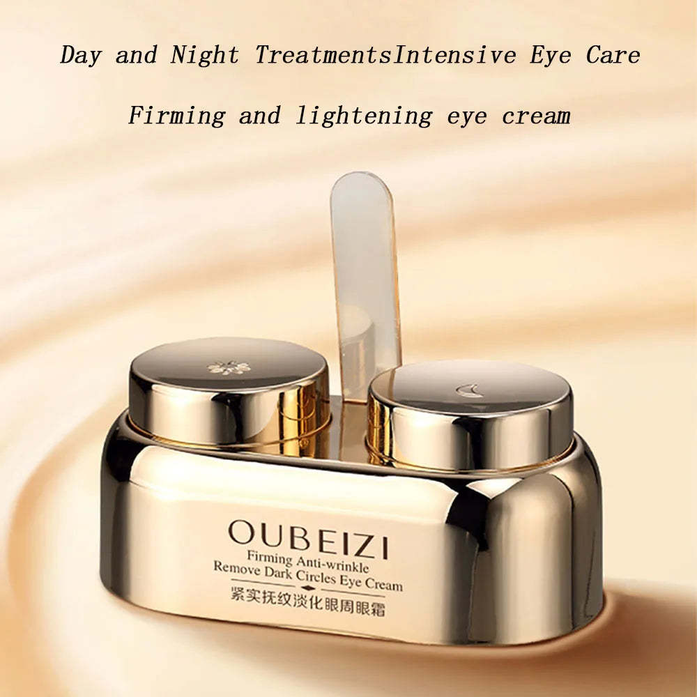 40g Crema de Día para Ojos Crema de Noche para Ojos Doble Cuidado de la Piel Reduce Ojeras Tensa el Contorno de Ojos Antiarrugas Hinchazón Ocular Cuidado de Ojos