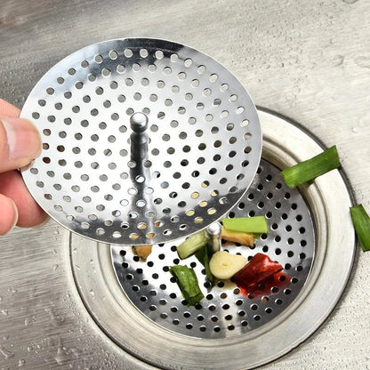 Colador de fregadero de cocina, tapón, filtro de drenaje de repuesto de acero inoxidable, recogedor de pelo para bañera, trampa para residuos, accesorios de baño
