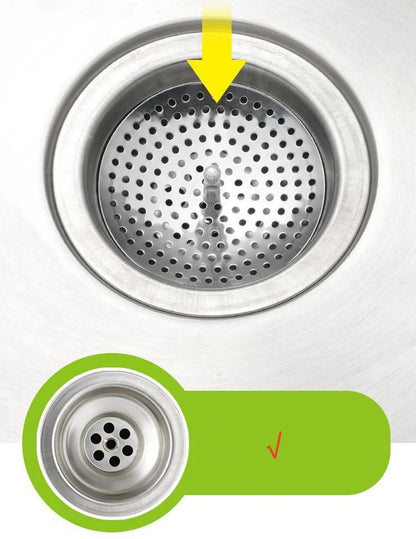 Colador de fregadero de cocina, tapón, filtro de drenaje de repuesto de acero inoxidable, recogedor de pelo para bañera, trampa para residuos, accesorios de baño