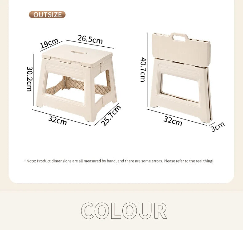 Lightweight Thickened Folding Stool for Outdoor Camping Fishing - Portable Integrated Design Home Travel Garden Magza Stool