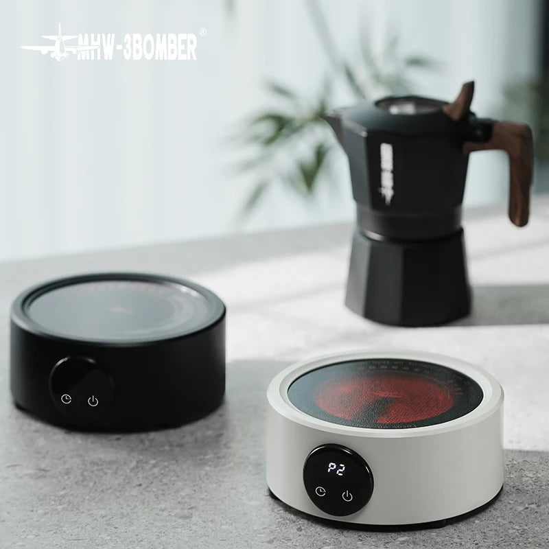 MHW-3BOMBER Mini Estufa Eléctrica de Café para Cafetera Moka 800w Placa de Cerámica Calentador de Agua y Leche Herramienta de Café para Cocina de Camping