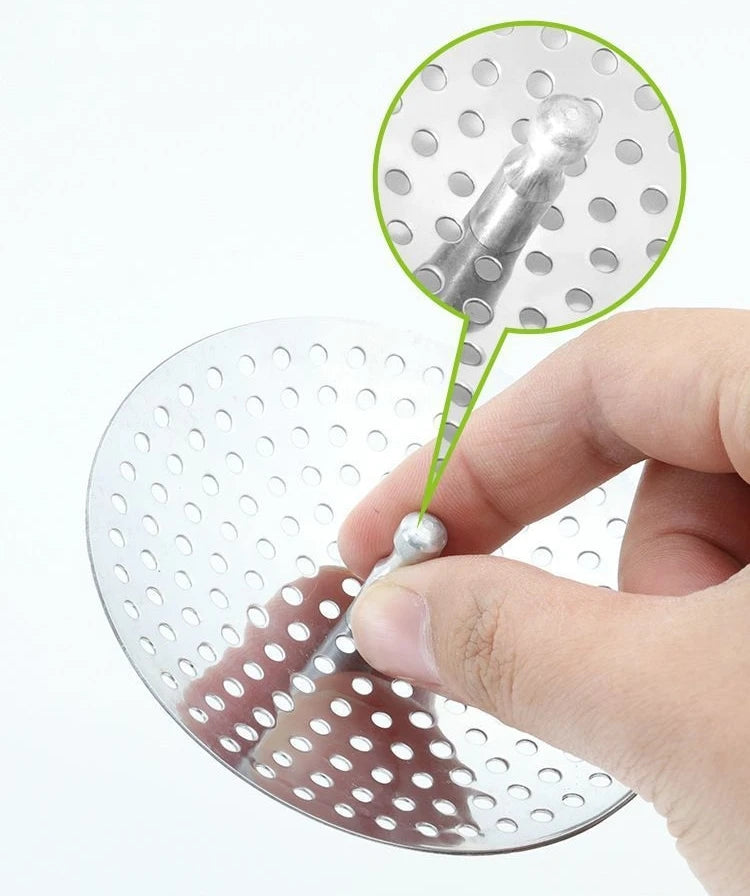Colador de fregadero de cocina, tapón, filtro de drenaje de repuesto de acero inoxidable, recogedor de pelo para bañera, trampa para residuos, accesorios de baño