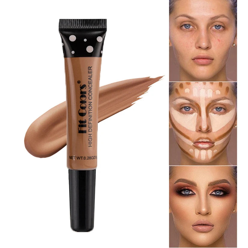 Corrector Líquido de Cobertura Completa Base de Maquillaje BB Cream de 8 Colores Transpirable Natural Iluminador Maquillaje Ojeras Crema Cosmética