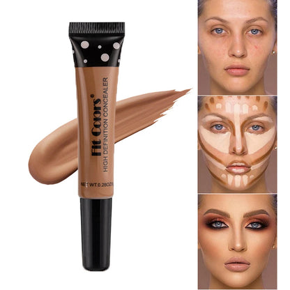 Corrector Líquido de Cobertura Completa Base de Maquillaje BB Cream de 8 Colores Transpirable Natural Iluminador Maquillaje Ojeras Crema Cosmética