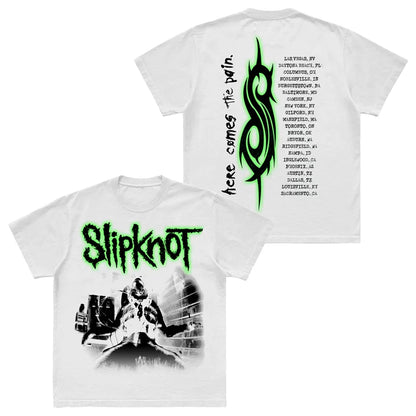 Photo SLIPKNOT Gothic Style Band T-Shirt 100% Cotton Graphic Tee Men Women Summer Streetwear Top