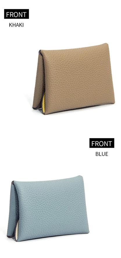 Cowhide Mini Envelope Card Bag Women&