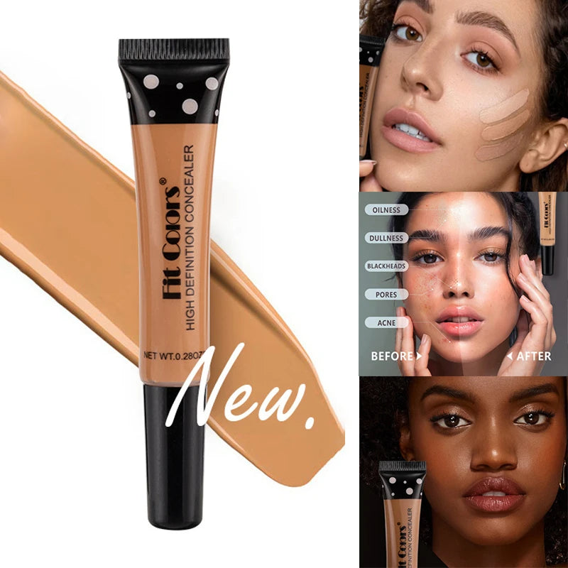 Corrector Líquido de Cobertura Completa Base de Maquillaje BB Cream de 8 Colores Transpirable Natural Iluminador Maquillaje Ojeras Crema Cosmética