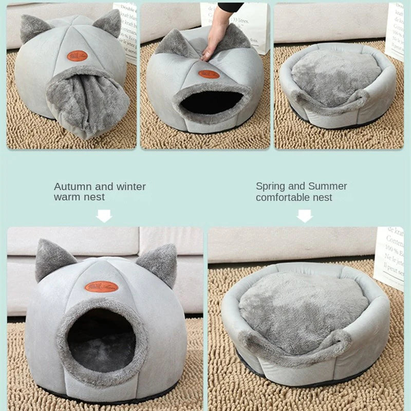 Cama Cueva para Mascotas 2 en 1