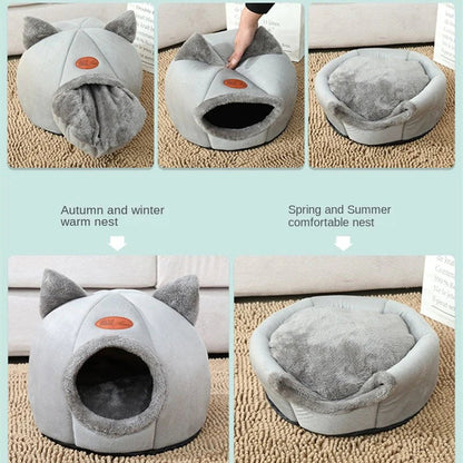 Cama Cueva para Mascotas 2 en 1
