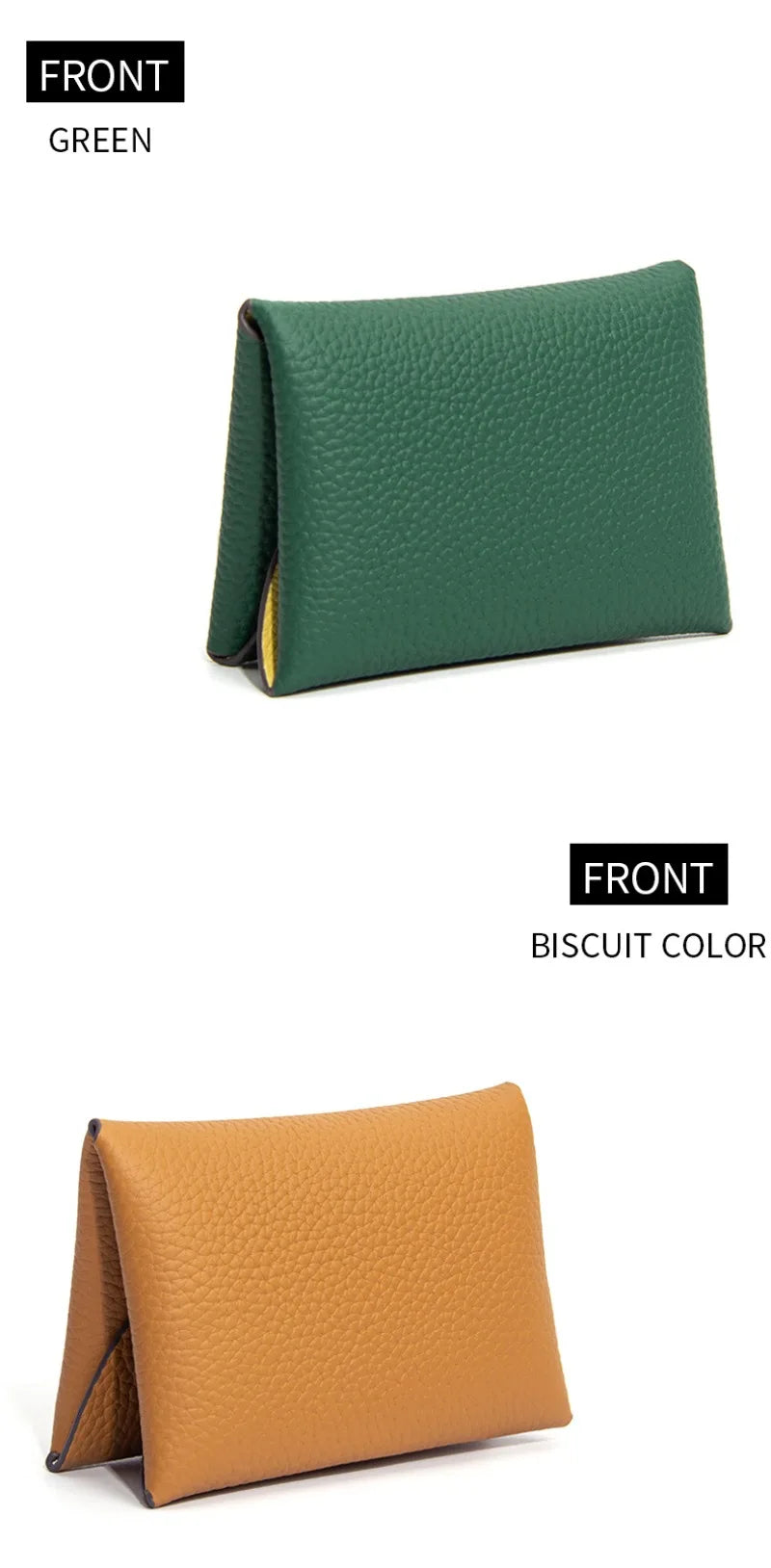 Cowhide Mini Envelope Card Bag Women's Business Card Holder Credit Cards Document Bag Coin Purse Designer Classic Card Bag