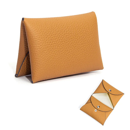 Cowhide Mini Envelope Card Bag Women&