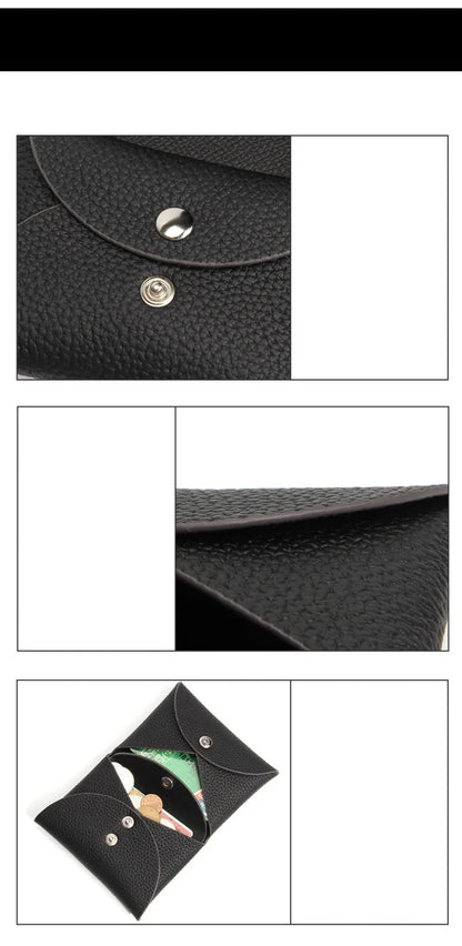 Cowhide Mini Envelope Card Bag Women&