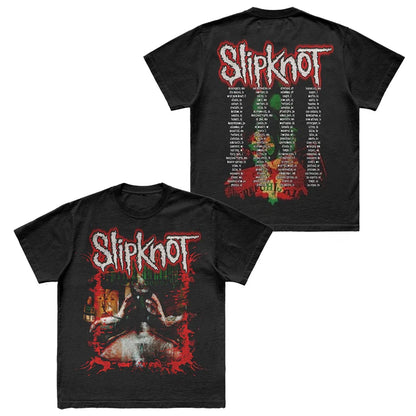 Photo SLIPKNOT Gothic Style Band T-Shirt 100% Cotton Graphic Tee Men Women Summer Streetwear Top