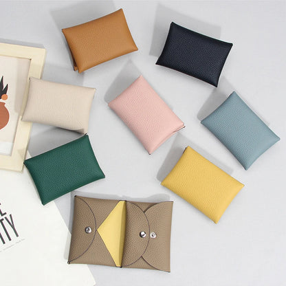 Cowhide Mini Envelope Card Bag Women&