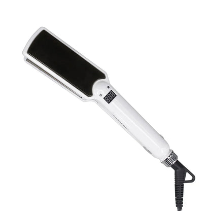 RUCHA Professional Hair Straightener Wide Plate Titanium Flat Iron Rapid Heating LCD Display PTC Treatment Hair Iron and Brush