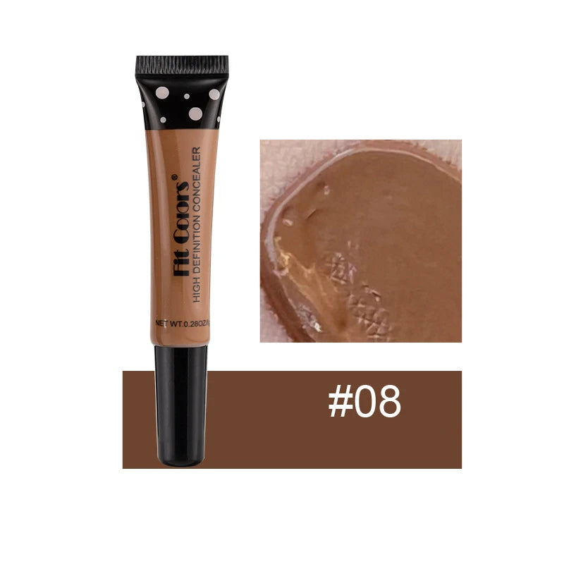 Corrector Líquido de Cobertura Completa Base de Maquillaje BB Cream de 8 Colores Transpirable Natural Iluminador Maquillaje Ojeras Crema Cosmética