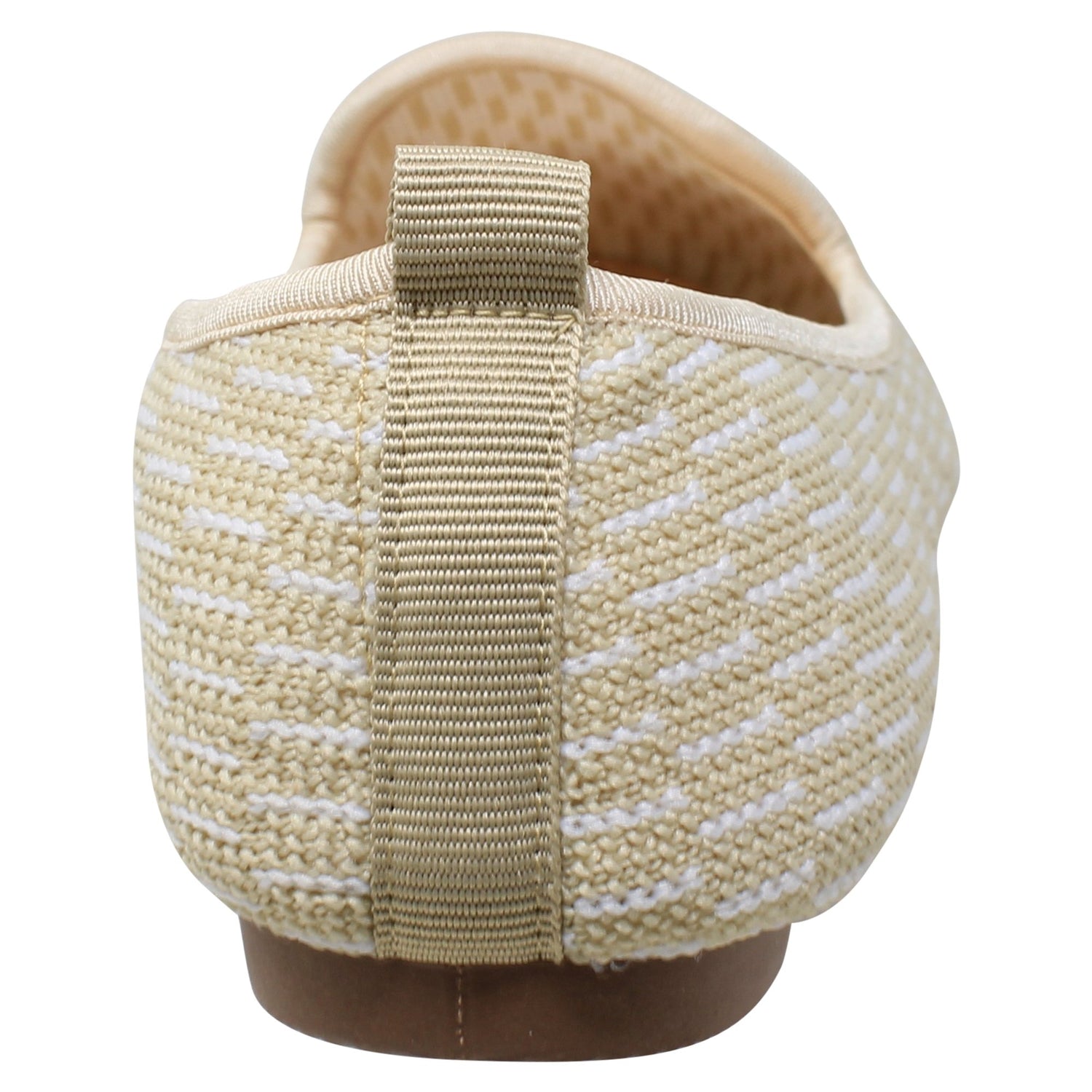 SOBEYO Zapatillas Bailarinas de Mujer Suéter Suela de Goma Suave Zapatos de Gamuza Beige