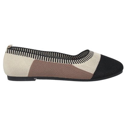 SOBEYO Zapatillas de Ballet para Mujer, Suaves, Suela de Goma, sin Cordones, Casual