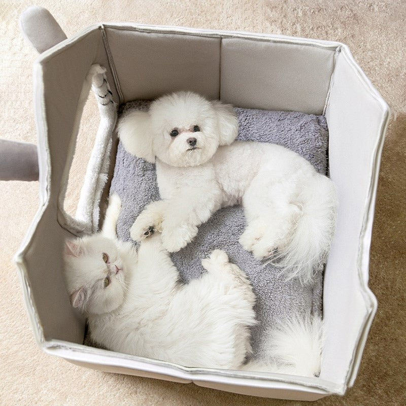 Casa de Peluche para Mascotas con Techo Removible