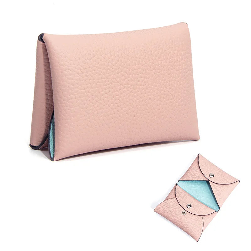 Cowhide Mini Envelope Card Bag Women&