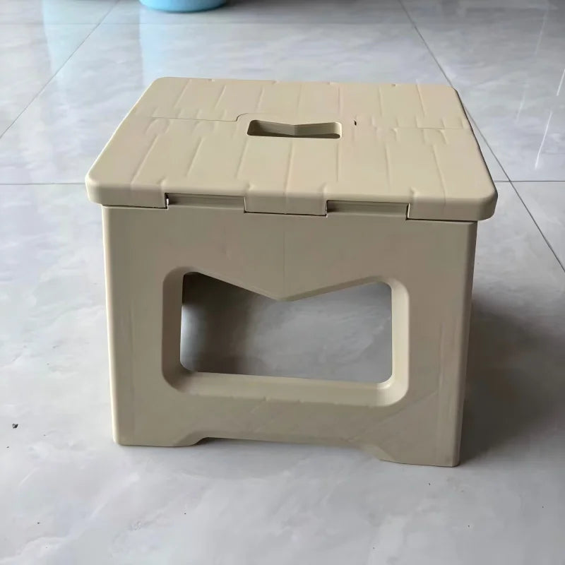 Lightweight Thickened Folding Stool for Outdoor Camping Fishing - Portable Integrated Design Home Travel Garden Magza Stool