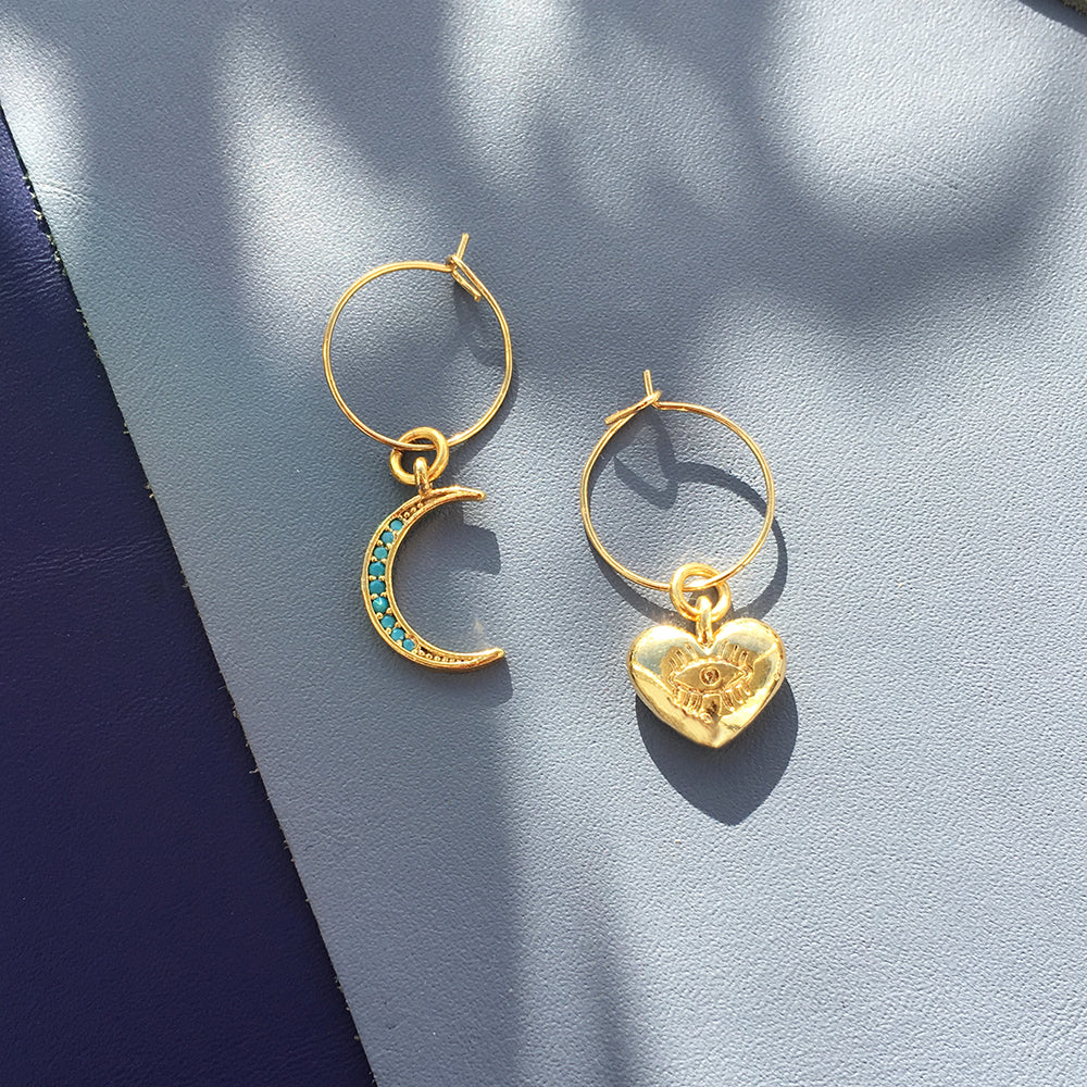 Pendientes Luna de Cristal