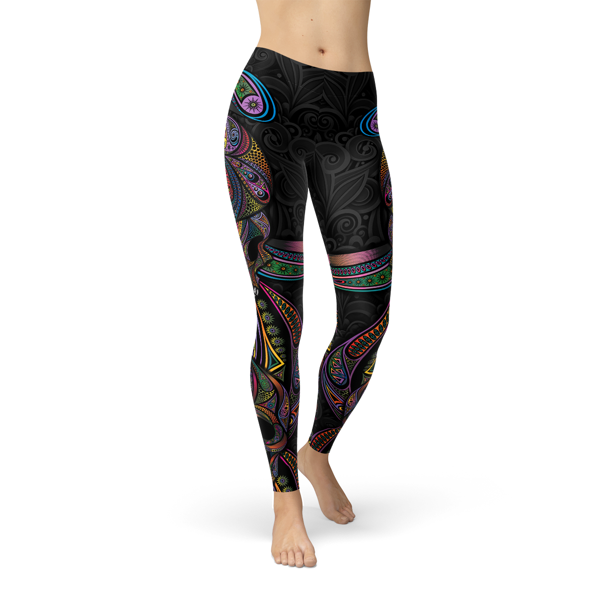 Leggings con calaveras de azúcar para mujer