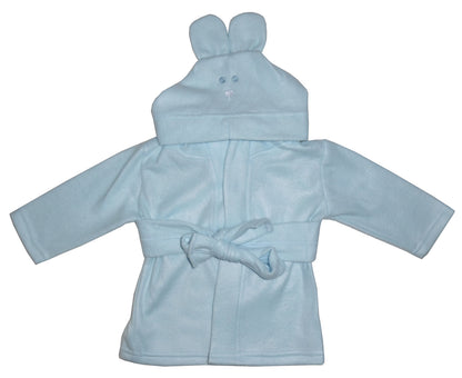 Bata de forro polar con capucha azul