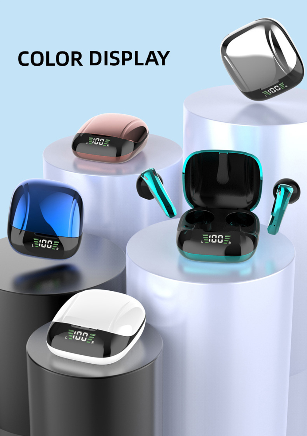 Auriculares inalámbricos TWS para juegos Bluetooth 5.0 con micrófono