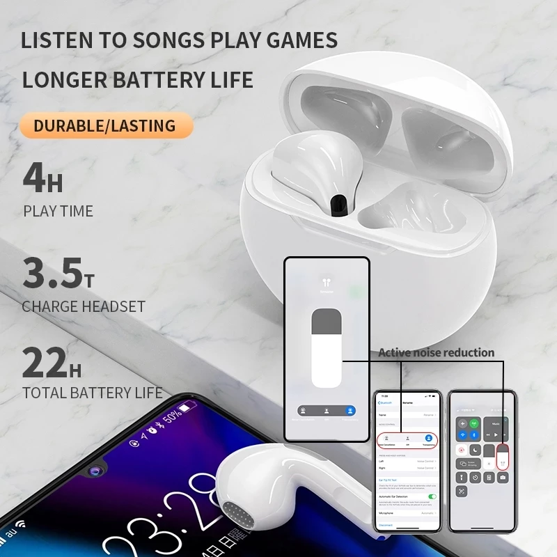 Auriculares inalámbricos TWS con micrófono para iPhone de Apple y Huawei
