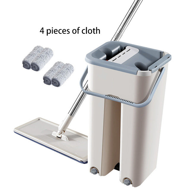 Mopa y Cubo Automático Mágico con Escurridor Plano