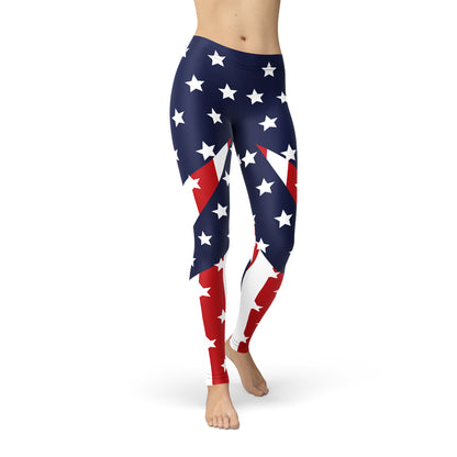 Leggings de mujer con la bandera estadounidense