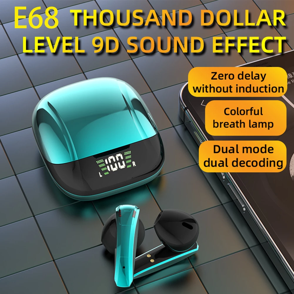 Auriculares inalámbricos TWS para juegos Bluetooth 5.0 con micrófono