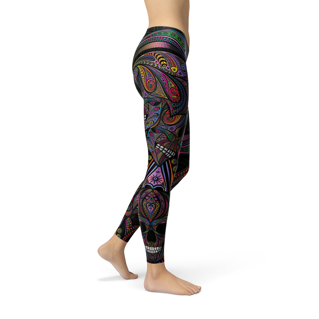 Leggings con calaveras de azúcar para mujer