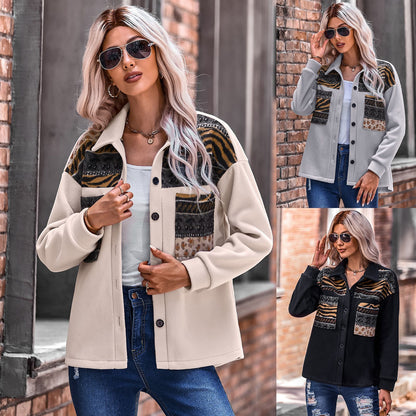 Americana extragrande con estampado de parches – Edición de lujo 25