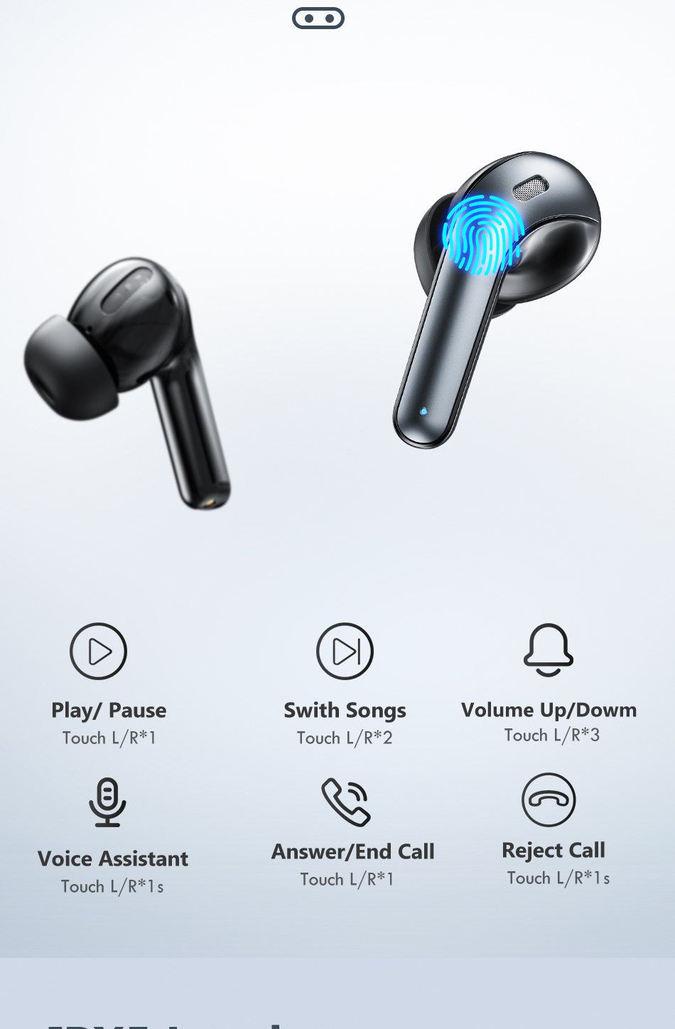 Auriculares TWS LED con Bluetooth 5.0 para Huawei iPhone