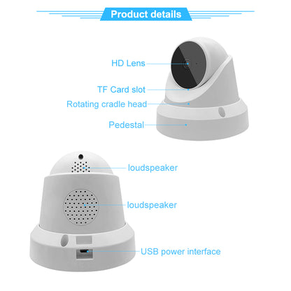 Cámara IP WiFi Vigilabebés Cámara de seguridad para el hogar