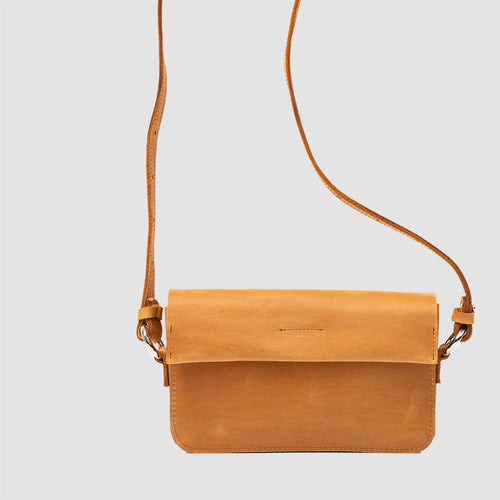 Bolso de hombro elegante de cuero (naranja)