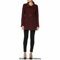 De La Creme - Womens Military Style Belted Coat