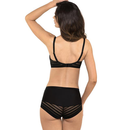 Sujetador Gorteks Luna negro a rayas con relleno de figura completa