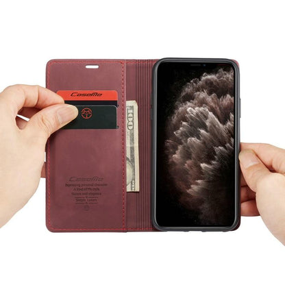 Estuche tipo billetera magnética de lujo con tapa para iPhone 7, 8, X, 11, 12, 13