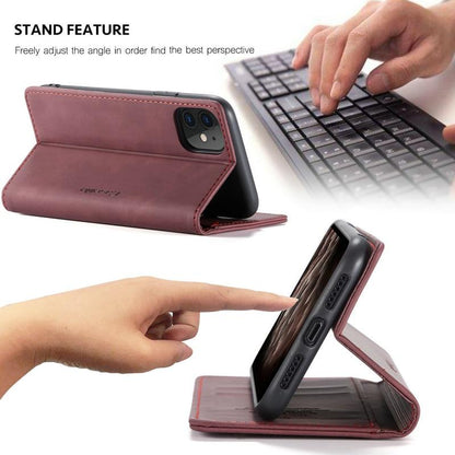 Estuche tipo billetera magnética de lujo con tapa para iPhone 7, 8, X, 11, 12, 13