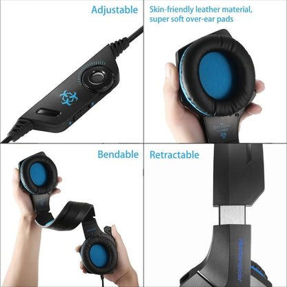 Auriculares de juego estéreo Dragon LED con micrófono