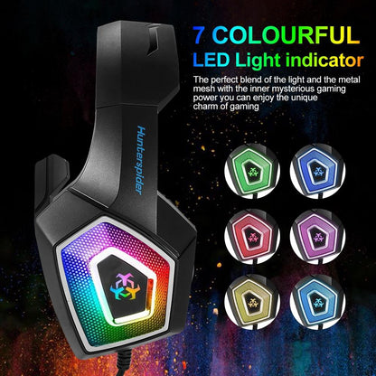 Auriculares de juego estéreo Dragon LED con micrófono