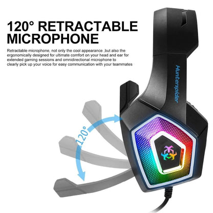Auriculares de juego estéreo Dragon LED con micrófono
