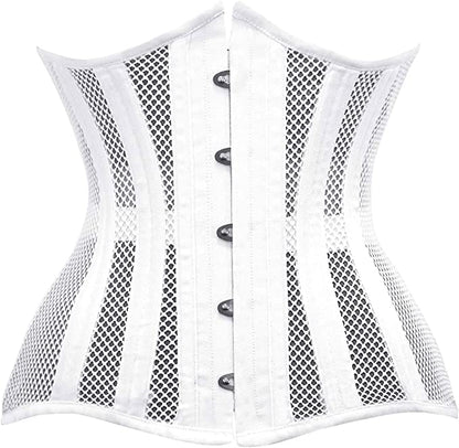 CORSÉ DE MALLA EN BLANCO
