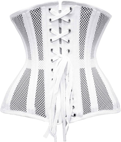 CORSÉ DE MALLA EN BLANCO